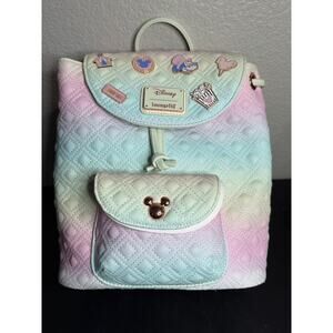 Loungefly Disney Mickey Mouse Ombré Fair Mini Backpack NWT